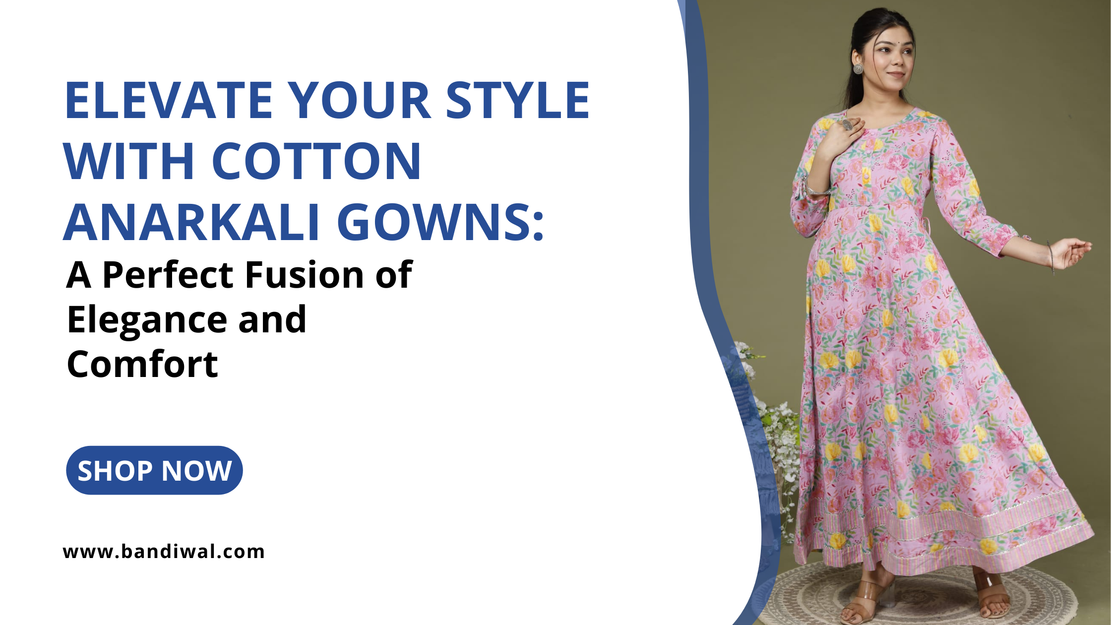 cotton anarkali gown