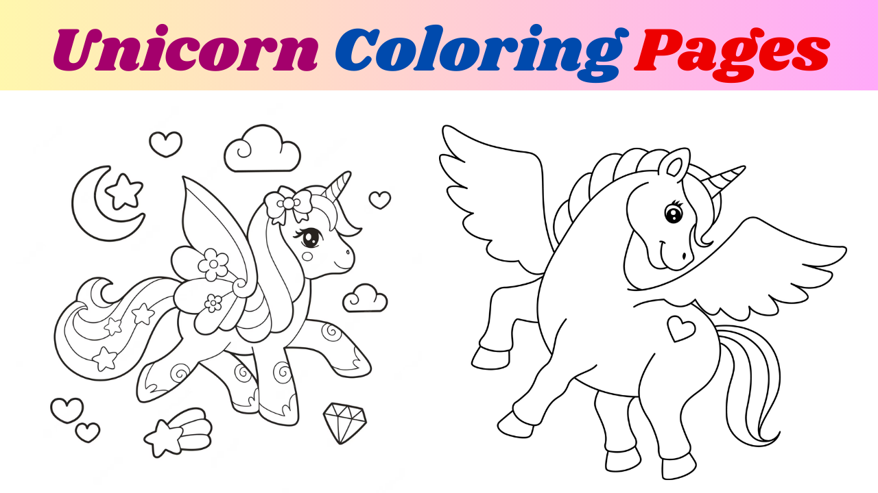 Unicorn Coloring Pages