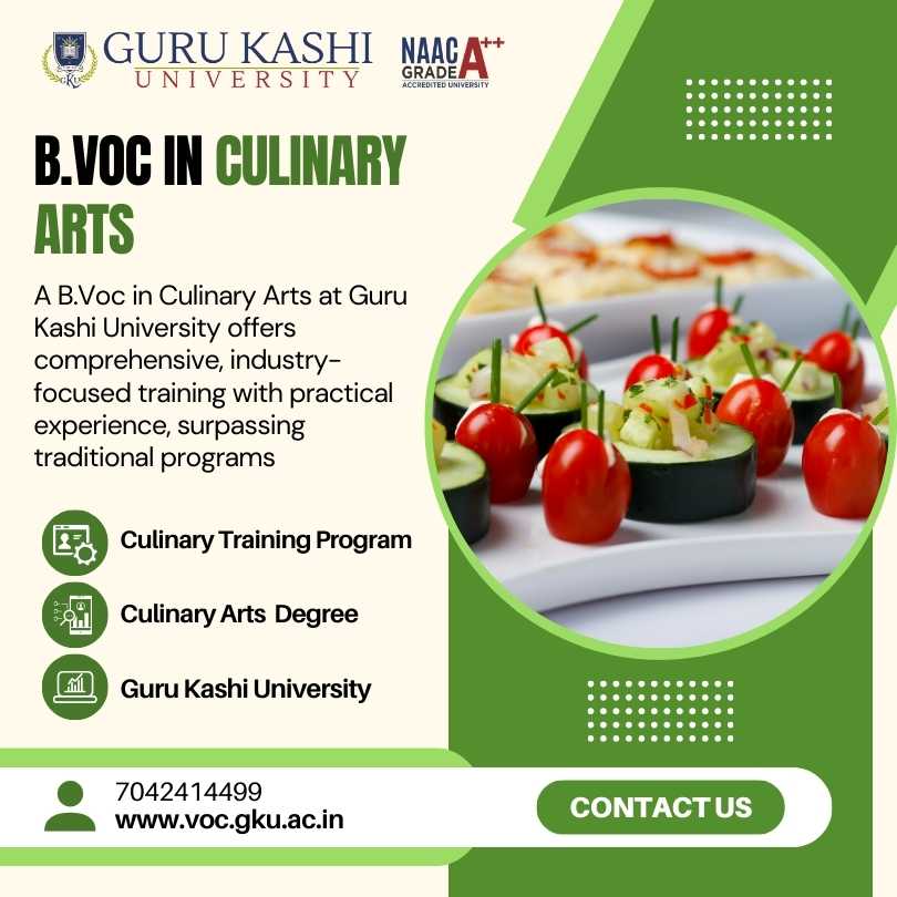 B.Voc Program in Culinary Arts