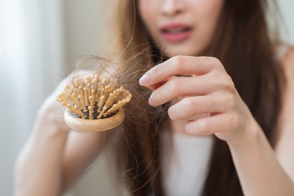 pictures of normal hair loss in shower