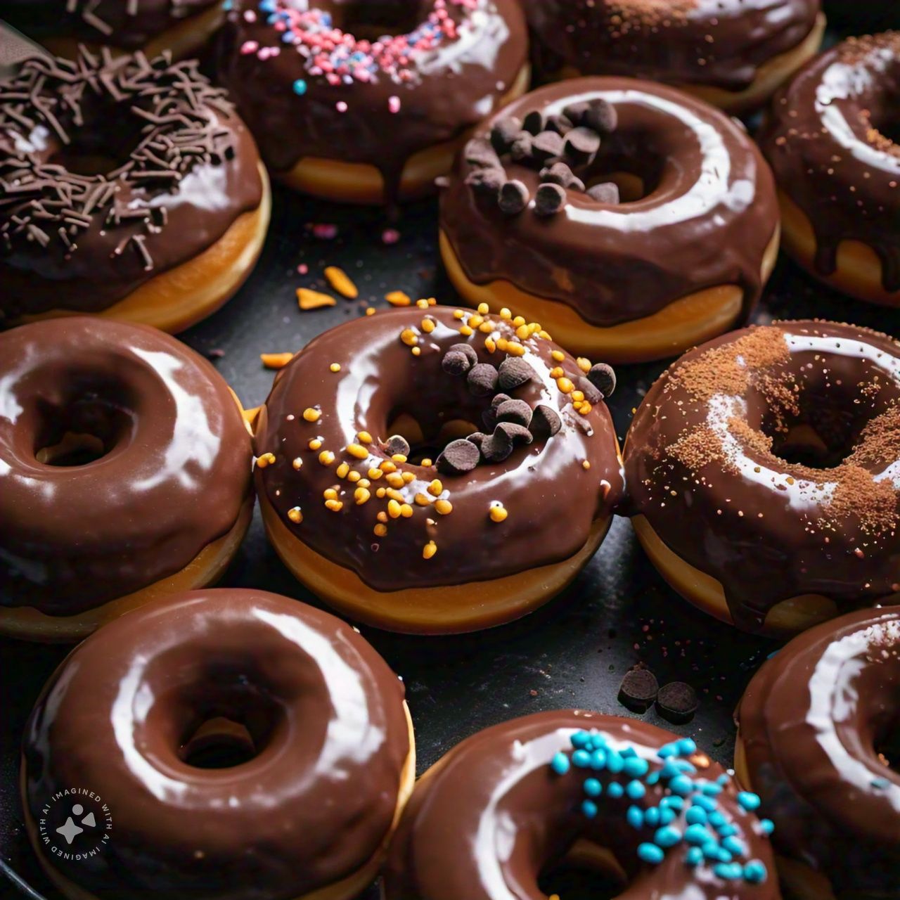 Chocolate Filled Crunch Donuts - A Game-Day Treat