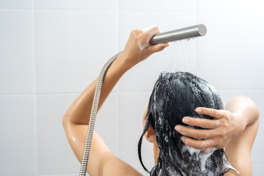 pictures of normal hair loss in shower