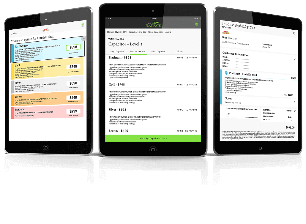 HVAC equipment pricing software